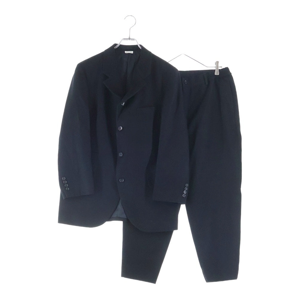 COMME des GARCONS HOMME DEUX(コムデギャルソン オムドゥ) 24AW AD2024 ストライプ ウール セットアップスーツ シングルテーラードジャケット スラックスパンツ ブラック DN-J030/DN-P031