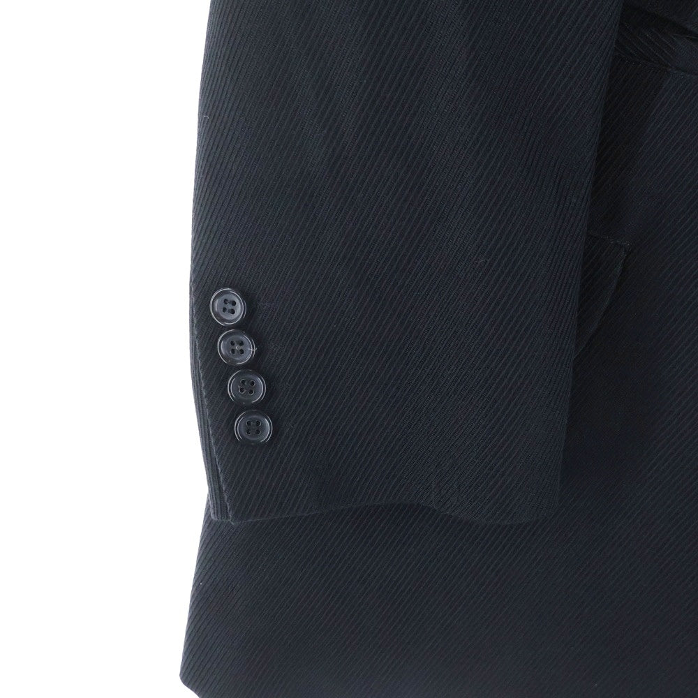 COMME des GARCONS HOMME DEUX(コムデギャルソン オムドゥ) 24AW AD2024 ストライプ ウール セットアップスーツ シングルテーラードジャケット スラックスパンツ ブラック DN-J030/DN-P031