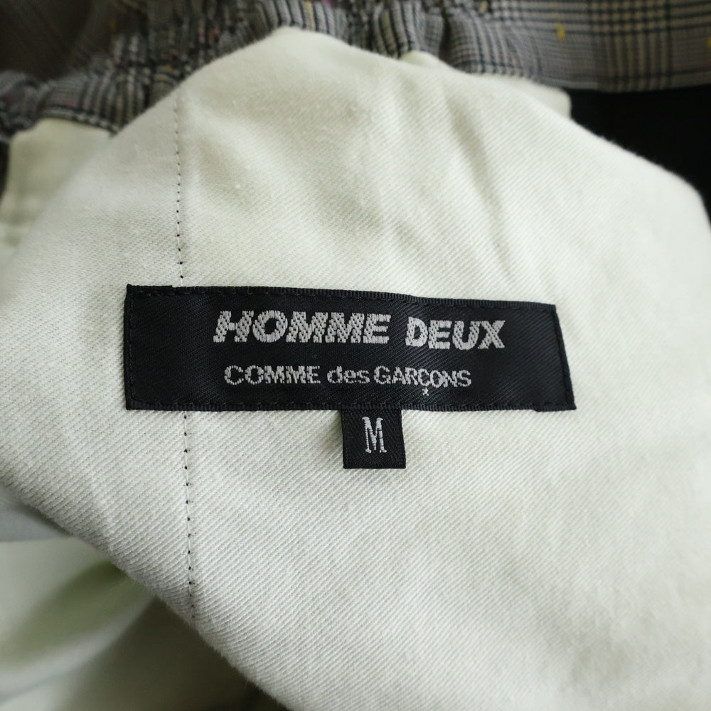 COMME des GARCONS HOMME DEUX(コムデギャルソン オムドゥ) 22SS AD2021 グレンチェック セットアップスーツ シングルテーラードジャケット スラックスパンツ グレー DI-J040/DI-P038