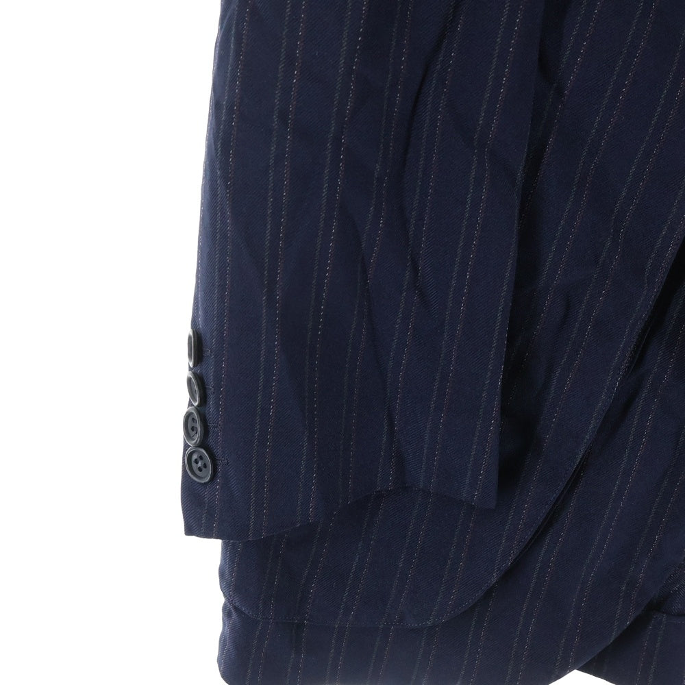 COMME des GARCONS HOMME DEUX(コムデギャルソン オムドゥ) 24SS AD2023 ストライプ セットアップスーツ シングルテーラードジャケット スラックスパンツ ネイビー DM-J030/DM-P028