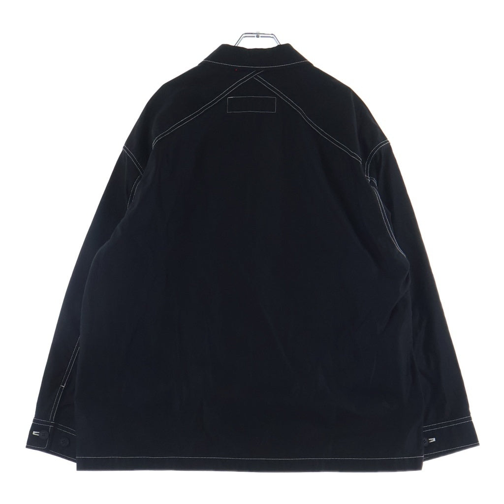 COMME des GARCONS HOMME(コムデギャルソンオム) 25AW AD2025 バックサテン コットンシャツジャケット ブラック HP-J015