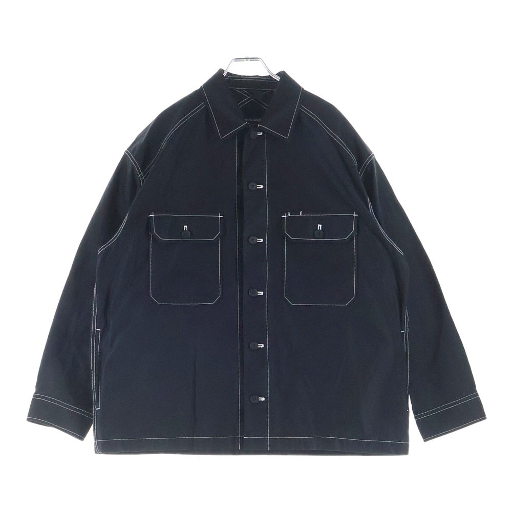 COMME des GARCONS HOMME(コムデギャルソンオム) 24AW AD2024 パッチワーク ジップアップノーカラージャケット ブラック HN-T012