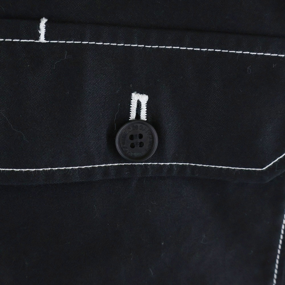 COMME des GARCONS HOMME(コムデギャルソンオム) 24AW AD2024 パッチワーク ジップアップノーカラージャケット ブラック HN-T012