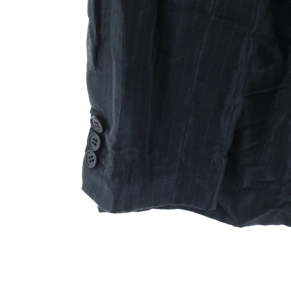 COMME des GARCONS HOMME(コムデギャルソンオム) 25SS AD2024 ストライプ シングルテーラードジャケット ブラック HO-J026