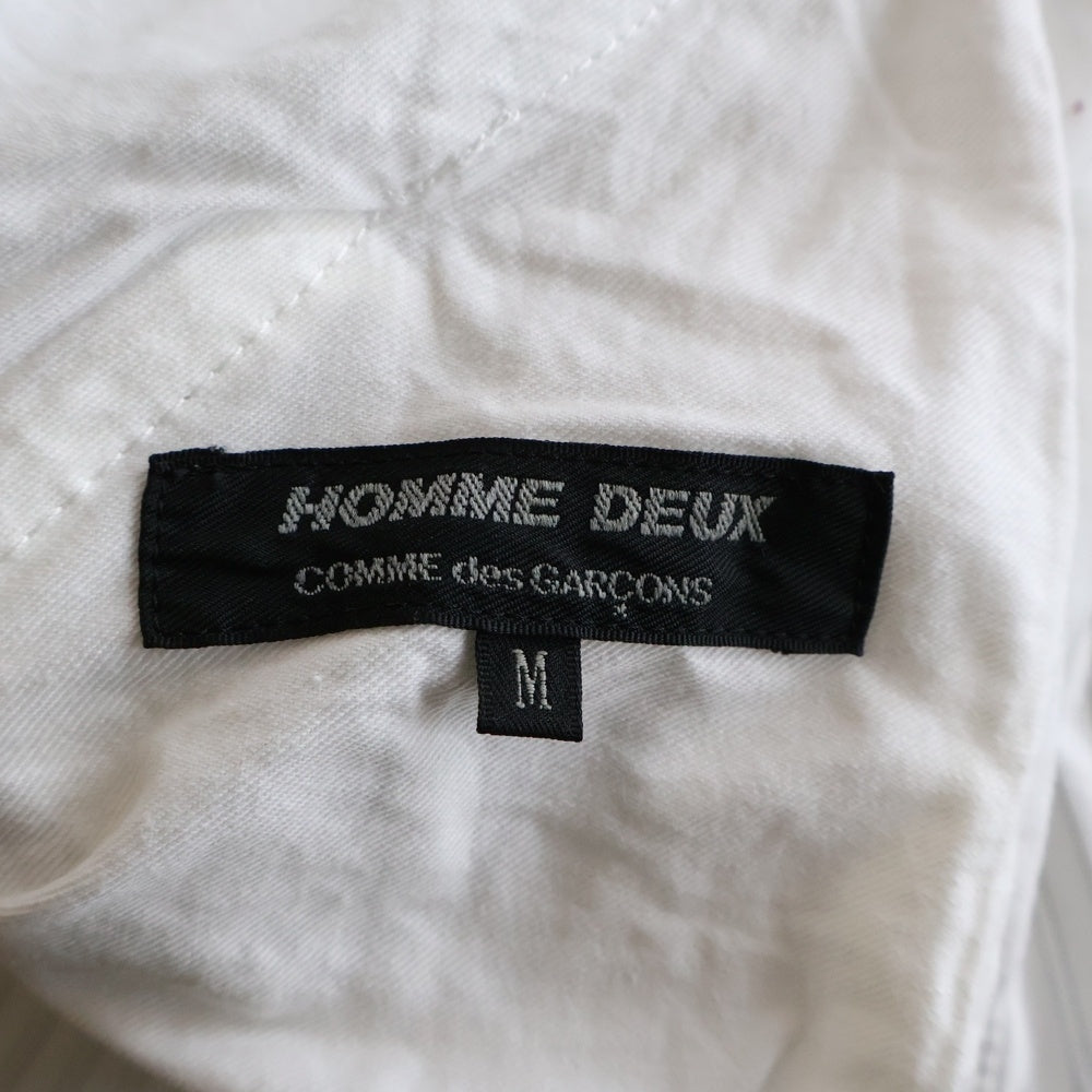 COMME des GARCONS HOMME DEUX(コムデギャルソン オムドゥ) 22SS AD2021 ポリ縮絨 イージーテーパードパンツ ホワイト DI-P050