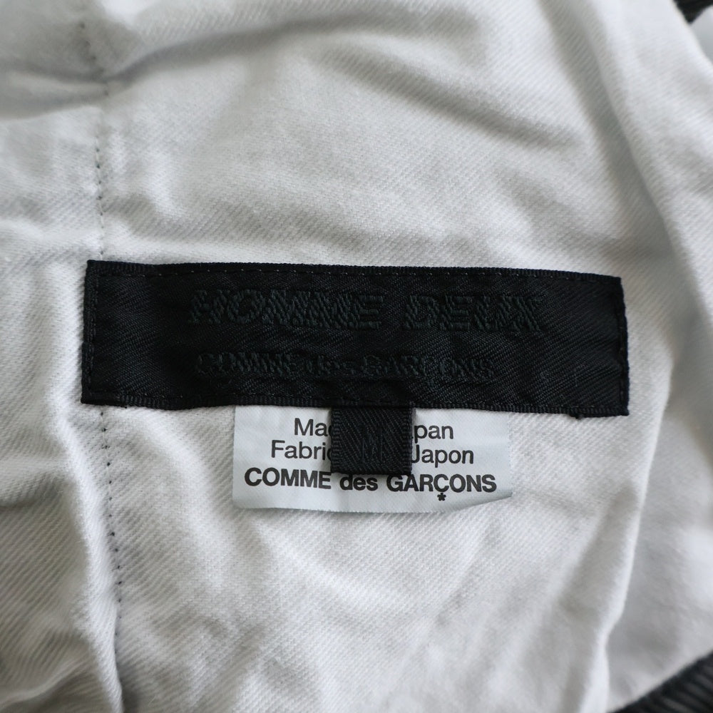 COMME des GARCONS HOMME DEUX(コムデギャルソン オムドゥ) 25SS AD2024 グレンチェック テーパードスラックスパンツ グレー DO-P028
