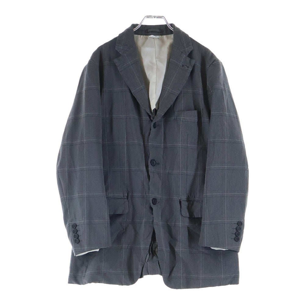 COMME des GARCONS HOMME DEUX(コムデギャルソン オムドゥ) 25SS AD2024 グレンチェック シングルテーラードジャケット グレー DO-J028