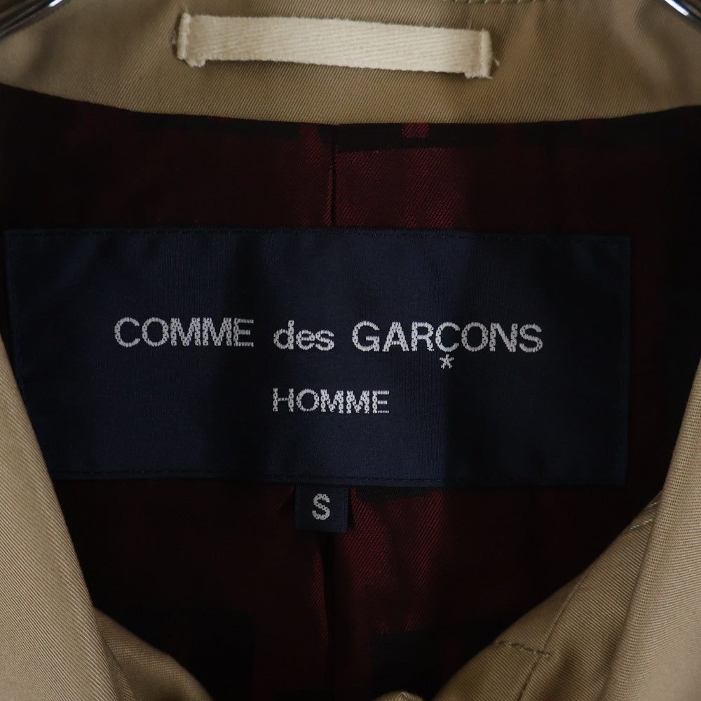COMME des GARCONS HOMME(コムデギャルソンオム) 20AW AD2020 裏地総柄 ステンカラーコート ベージュ HF-C002
