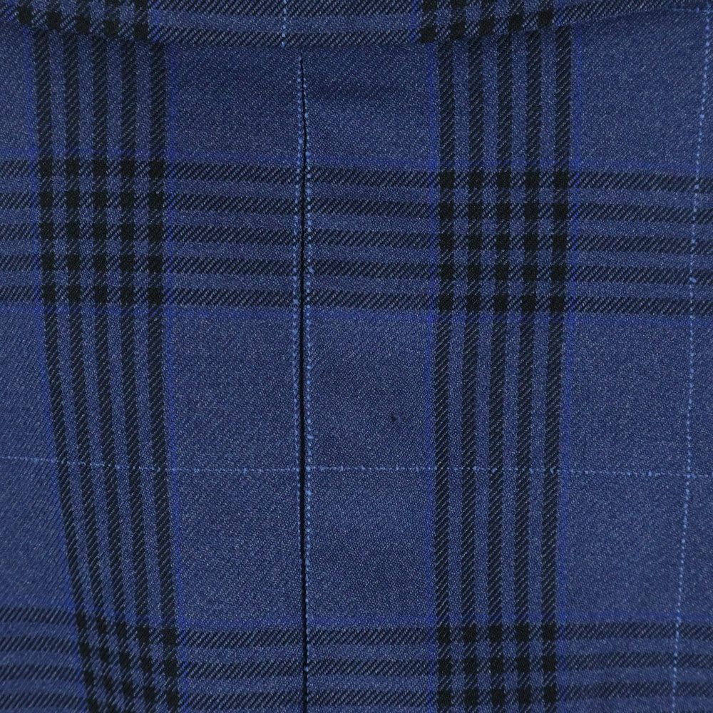 COMME des GARCONS HOMME DEUX(コムデギャルソン オムドゥ) 22SS AD2021 チェック柄 セットアップスーツ 3Bシングルテーラードジャケット イージースラックスパンツ ブルー DI-P045