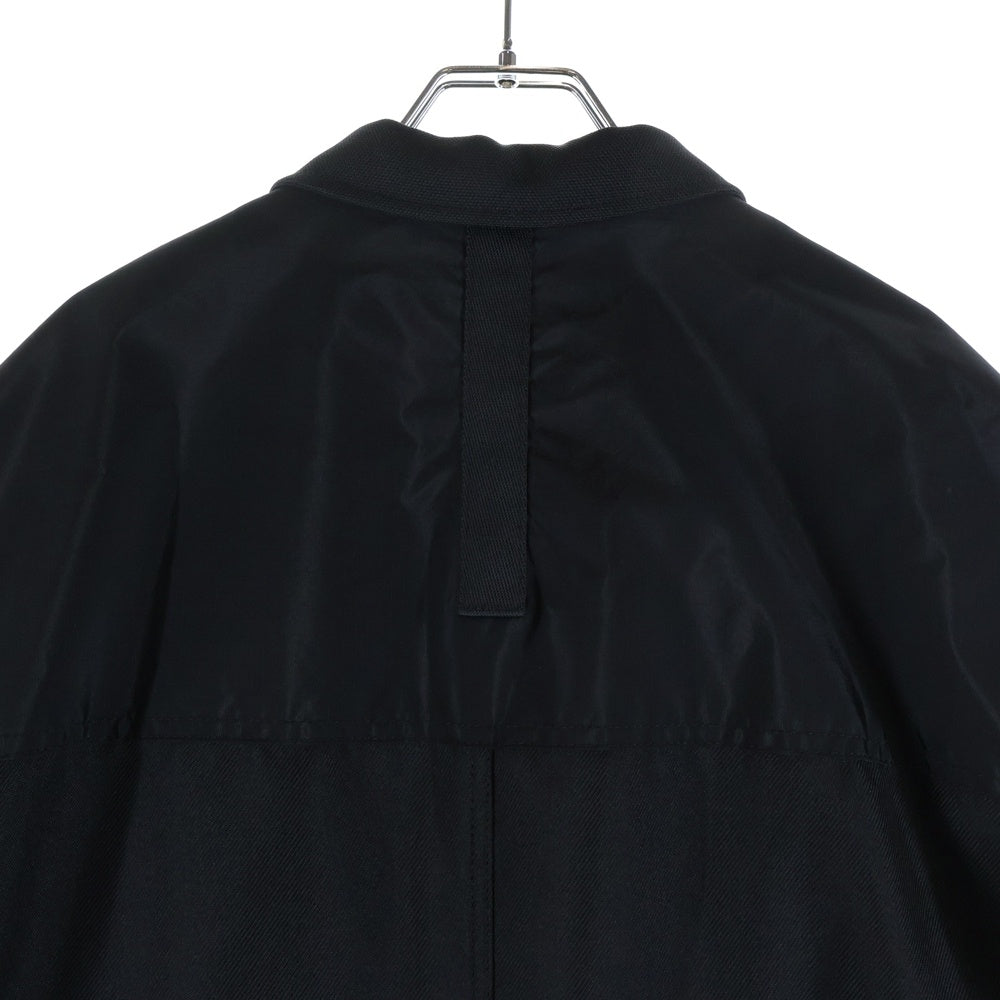 COMME des GARCONS HOMME(コムデギャルソンオム) 23AW AD2023 異素材切替 ロングコート ブラック HL-C001