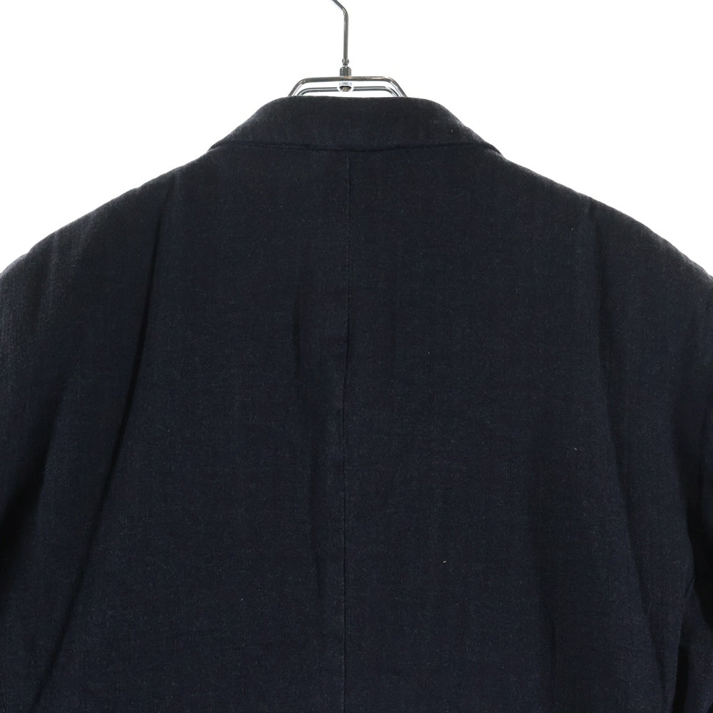 COMME des GARCONS HOMME(コムデギャルソンオム) 18SS AD2017 ドッキング加工 フロントストライプ 3Bシングルテーラードジャケット グレー/ネイビー HA-J013