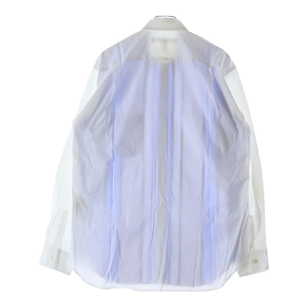 COMME des GARCONS SHIRT(コムデギャルソンシャツ) 19SS フロントストライプ切替 長袖ボタンシャツ ブルー/ホワイト S27006