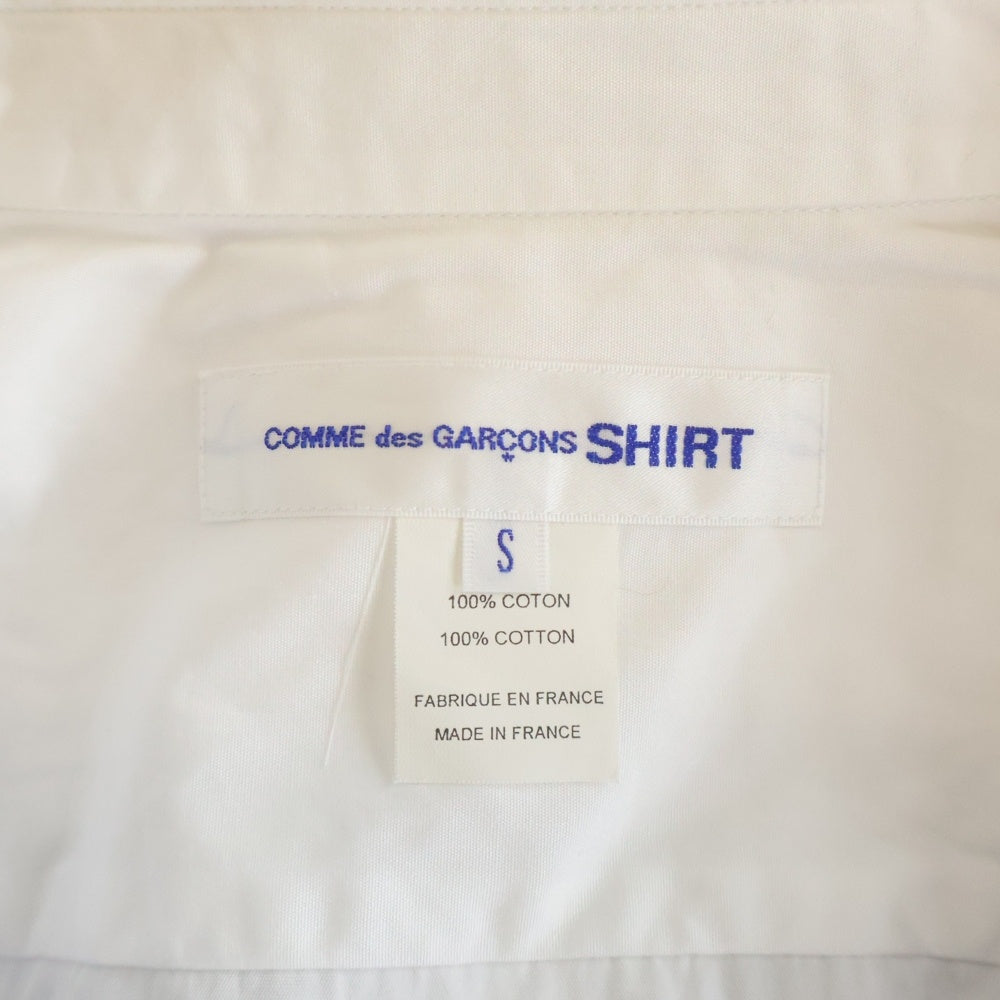 COMME des GARCONS SHIRT(コムデギャルソンシャツ) 19SS フロントストライプ切替 長袖ボタンシャツ ブルー/ホワイト S27006