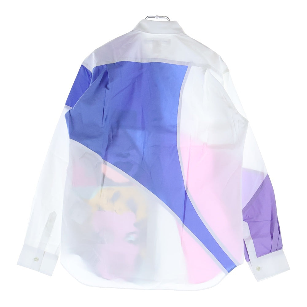 COMME des GARCONS SHIRT(コムデギャルソンシャツ) 24SS ×Andy Warhol アンディ・ウォーホル パッチワーク加工 長袖コットンシャツ マルチカラー FM-B011