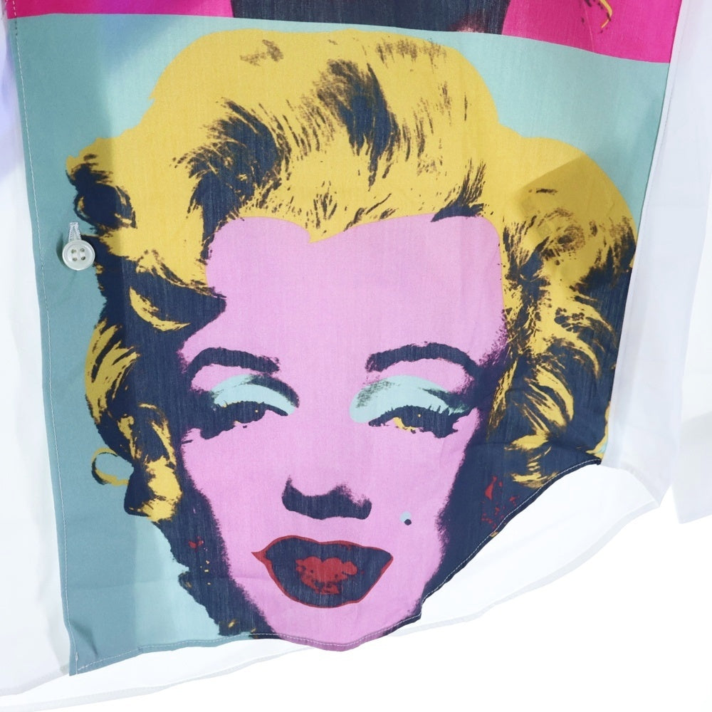 COMME des GARCONS SHIRT(コムデギャルソンシャツ) 24SS ×Andy Warhol アンディ・ウォーホル パッチワーク加工 長袖コットンシャツ マルチカラー FM-B011