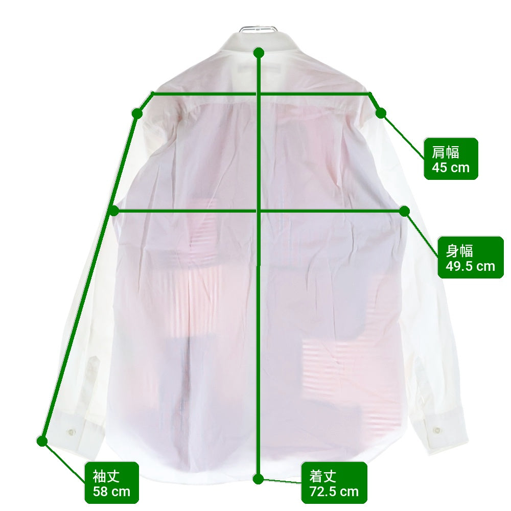 COMME des GARCONS SHIRT(コムデギャルソンシャツ) 19AW フロントパッチワーク加工 長袖ボタンシャツ レッド/ホワイト W27081