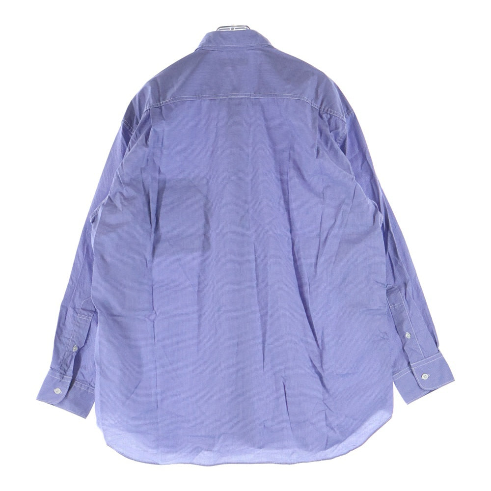 COMME des GARCONS HOMME(コムデギャルソンオム) 22AW AD2022 長袖ギンガムチェックシャツ ブルー HJ-B006