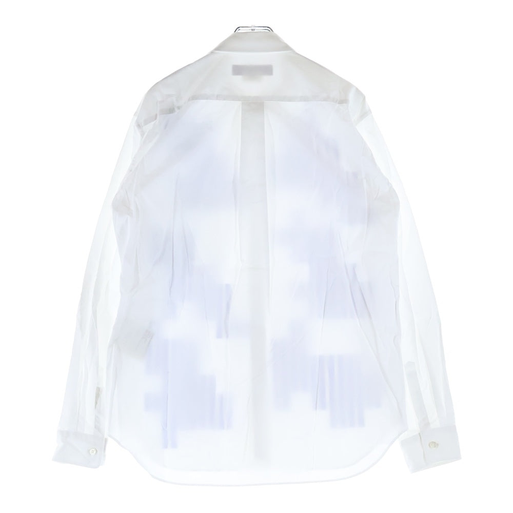 COMME des GARCONS HOMME DEUX(コムデギャルソン オムドゥ) 24SS AD2023 フロントストライプデザイン 長袖シャツ ホワイト/ブルー DM-B035
