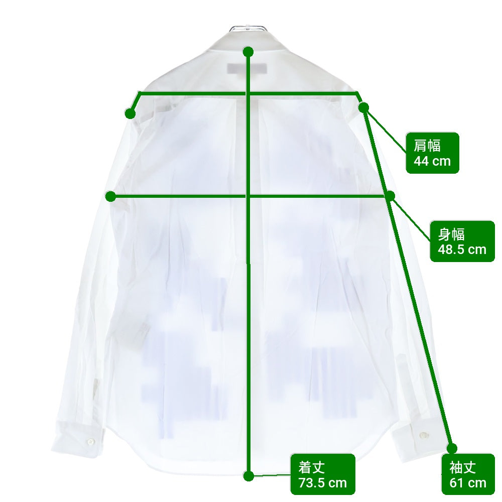 COMME des GARCONS HOMME DEUX(コムデギャルソン オムドゥ) 24SS AD2023 フロントストライプデザイン 長袖シャツ ホワイト/ブルー DM-B035