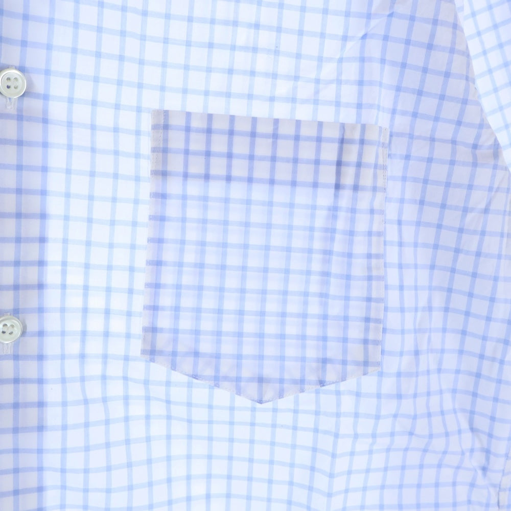 COMME des GARCONS SHIRT(コムデギャルソンシャツ) 長袖チェックボタンシャツ ホワイト/ブルー FO07B201