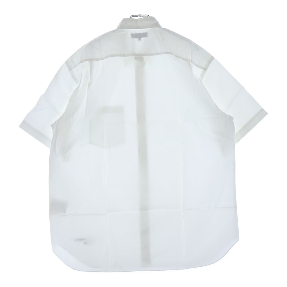 COMME des GARCONS HOMME(コムデギャルソンオム) 22SS AD2021 綿ブロード製品洗半袖シャツ ホワイト HI-B023