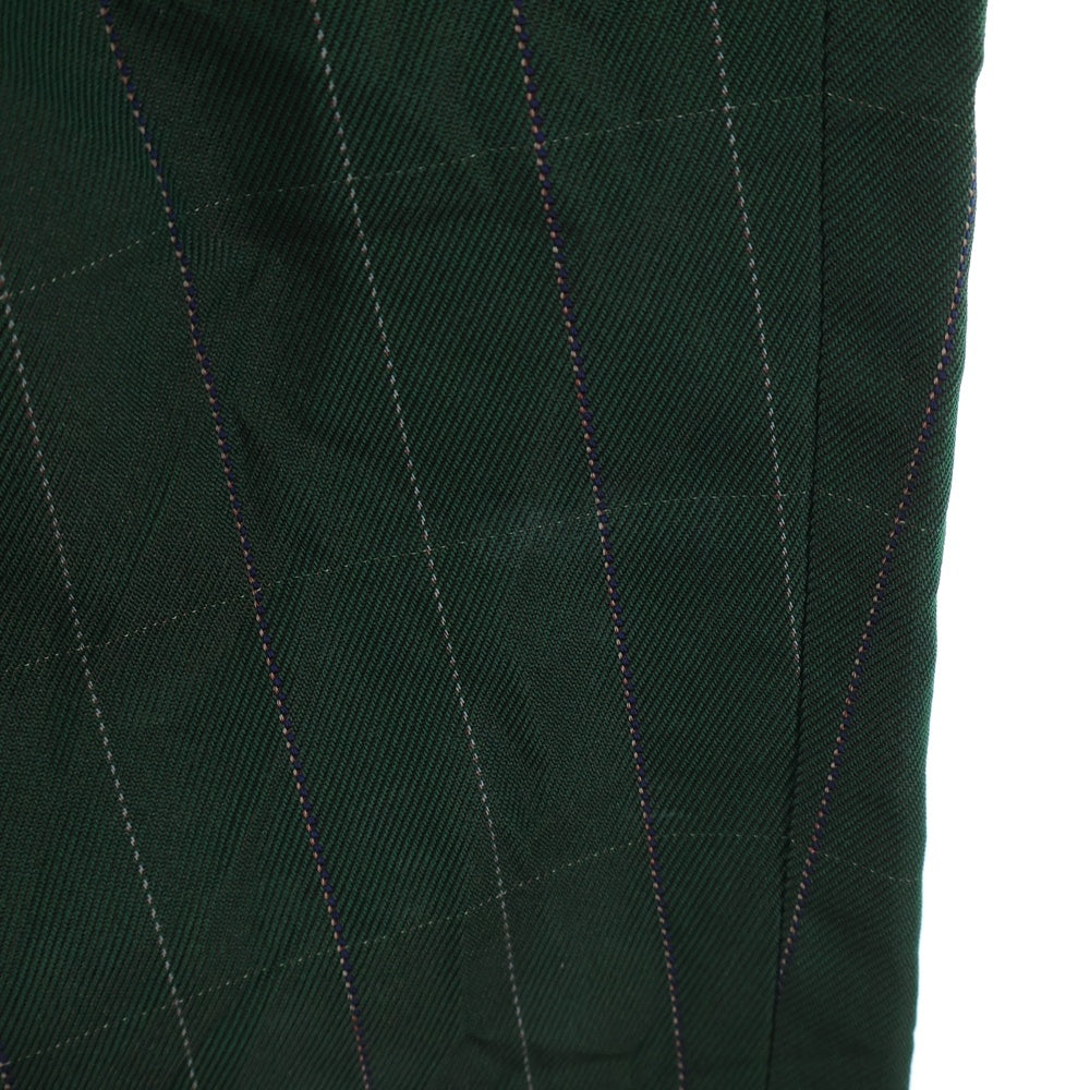 COMME des GARCONS HOMME DEUX(コムデギャルソン オムドゥ) 21SS AD2020 ポリ縮絨 チェック総柄 1タック テーパード スラックスパンツ グリーン DG-P028