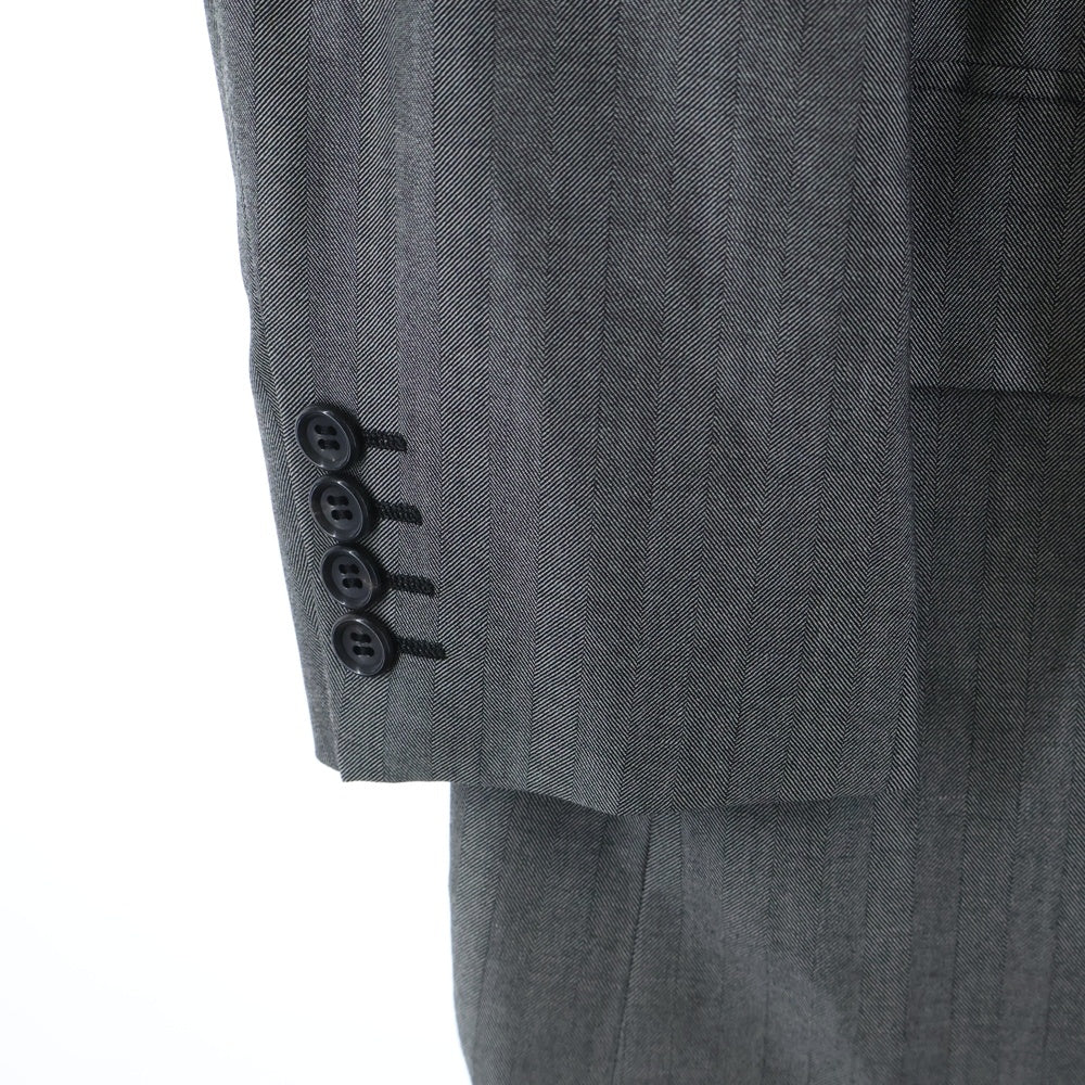 COMME des GARCONS HOMME DEUX(コムデギャルソン オムドゥ) 20SS AD2019 ヘリンボーン ストライプ ウール 3B テーラードジャケット グレー DE-J006