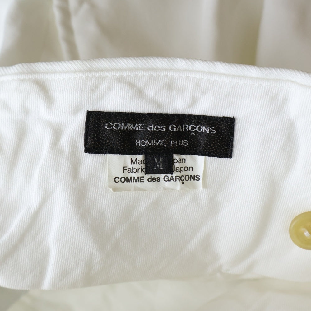 COMME des GARCONS HOMME PLUS(コムデギャルソンオムプリュス) 21SS AD2020 2タック ストレートワイドパンツ ホワイト PG-P030