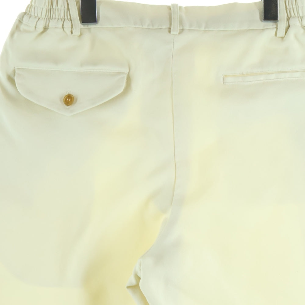 COMME des GARCONS HOMME DEUX(コムデギャルソン オムドゥ) 24SS AD2023 ポリ縮絨 裾ジップ テーパードパンツ イエロー DM-P050