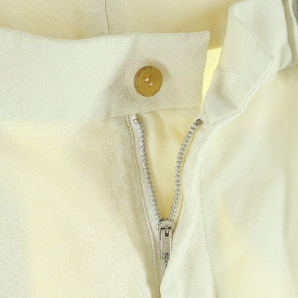 COMME des GARCONS HOMME DEUX(コムデギャルソン オムドゥ) 24SS AD2023 ポリ縮絨 裾ジップ テーパードパンツ イエロー DM-P050