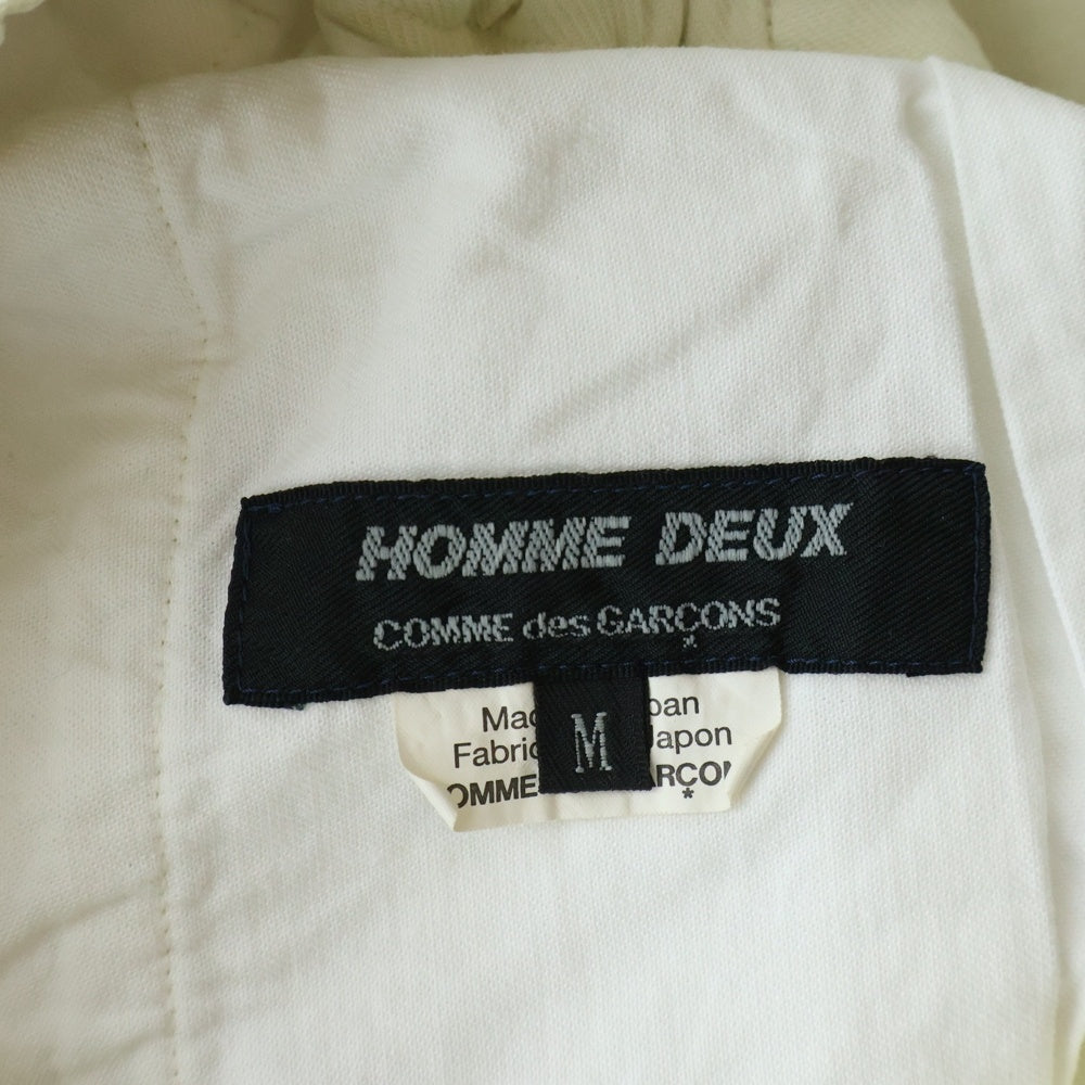 COMME des GARCONS HOMME DEUX(コムデギャルソン オムドゥ) 24SS AD2023 ポリ縮絨 裾ジップ テーパードパンツ イエロー DM-P050