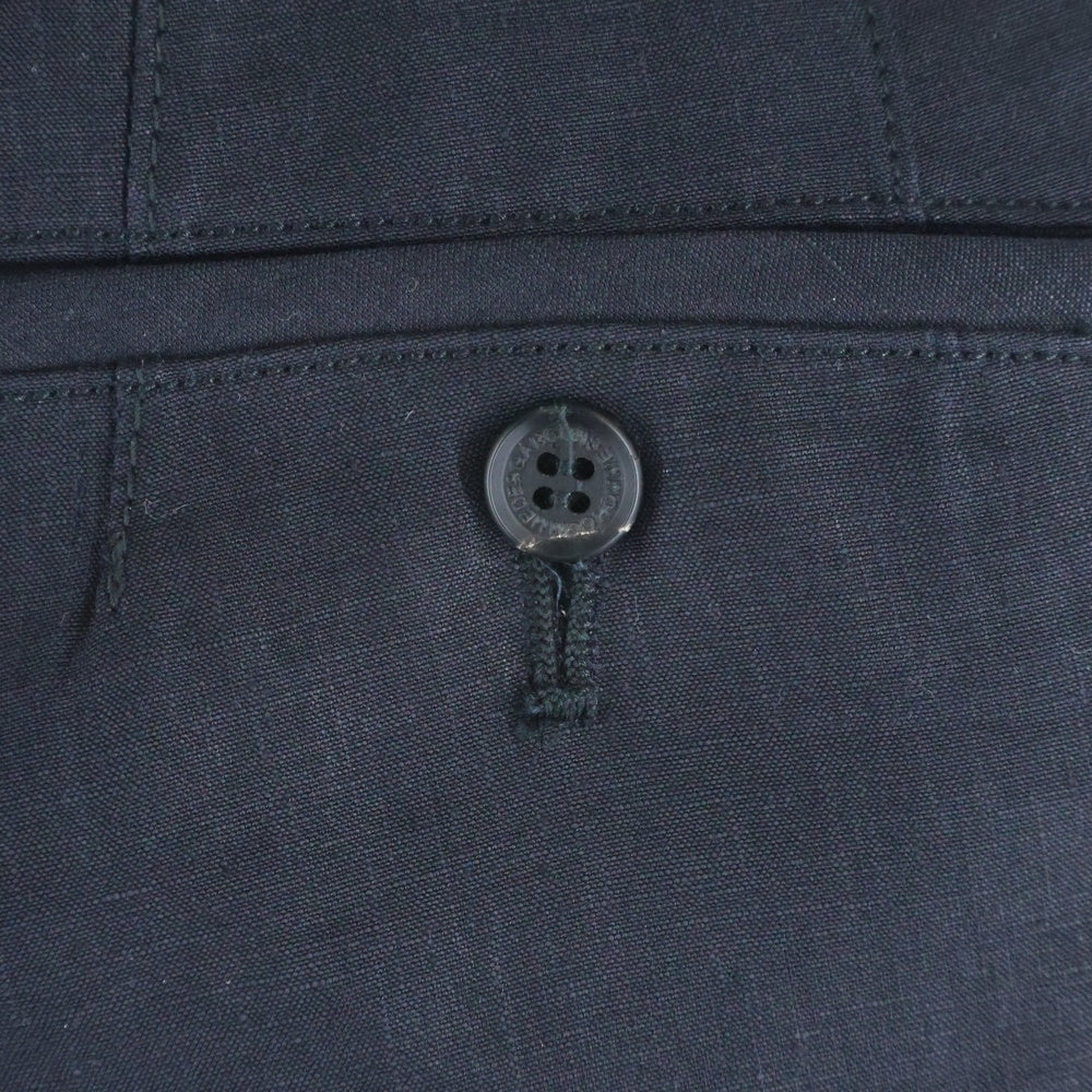 COMME des GARCONS HOMME(コムデギャルソンオム) 24SS AD2023 リネン テーパードスラックスパンツ ブラック HM-P023