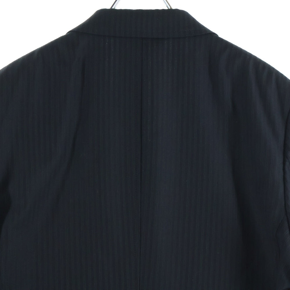COMME des GARCONS HOMME(コムデギャルソンオム) 18AW AD2018 ウールエステル ドビーストライプ 3Bテーラードジャケット ブラック HB-J031