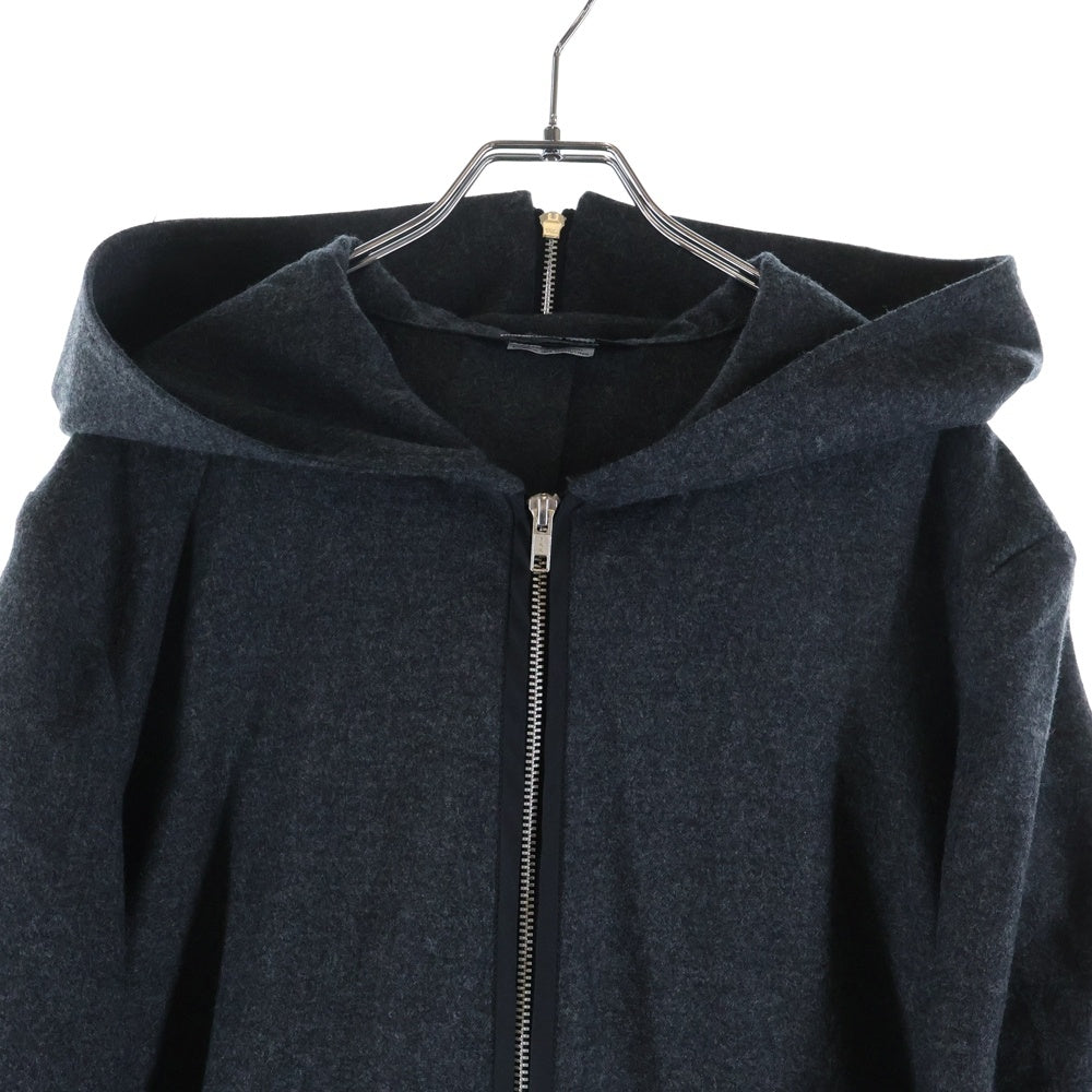 COMME des GARCONS HOMME DEUX(コムデギャルソン オムドゥ) 22AW AD2022 ジップアップウールフーデッドコート グレー DJ-C001