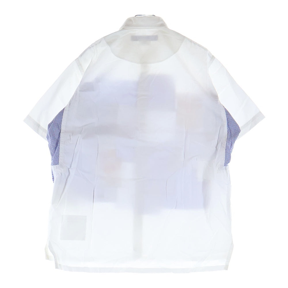 JUNYA WATANABE COMME des GARCONS(ジュンヤワタナベ コムデギャルソン) 23SS AD2022 ×ANDY WARHOL アンディウォーホル パッチワーク加工 半袖シャツ ホワイト/ブルー WK-B024