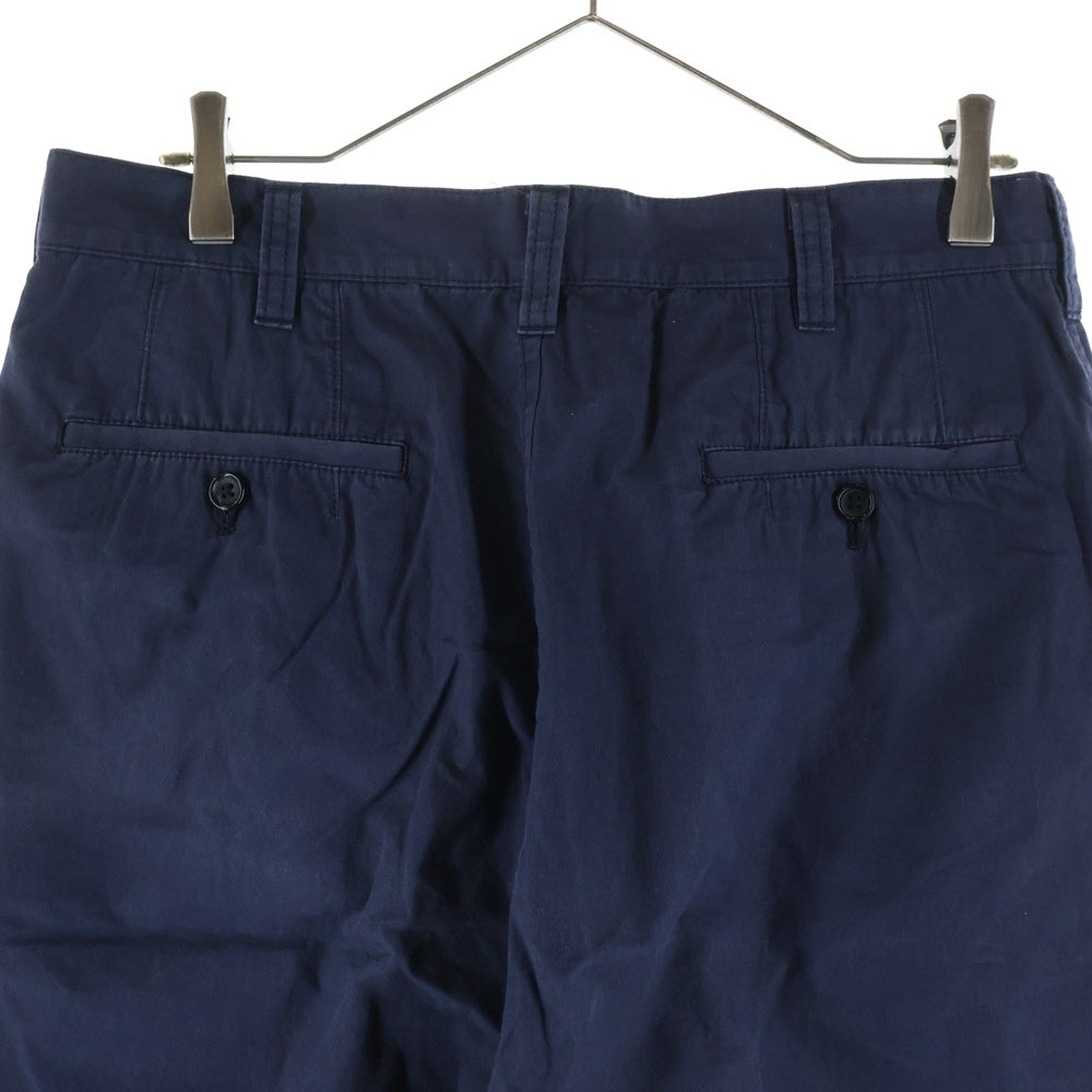COMME des GARCONS HOMME(コムデギャルソンオム) 21SS AD2020 2タック ナイロン混 ワイドパンツ ネイビー HG-P018