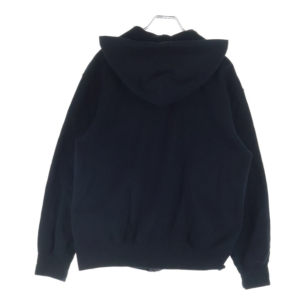 PLAY COMME des GARCONS(プレイコムデギャルソン) AD2020/07 Double Red Heart Hoodie ダブルハートワッペン ジップアップパーカー フーディー ブラック AZ-T294