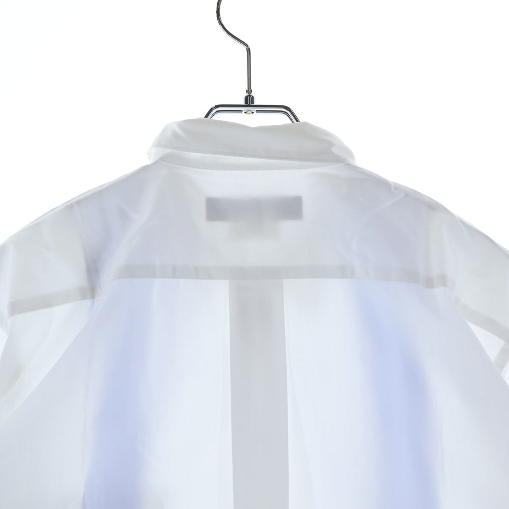COMME des GARCONS HOMME DEUX(コムデギャルソン オムドゥ) 22SS AD2021 ギンガムチェックドッキング 長袖ボタンシャツ ホワイト/ブルー DI-B023