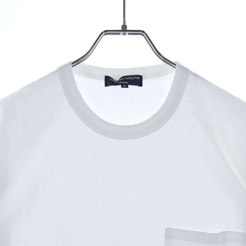 COMME des GARCONS HOMME(コムデギャルソンオム) 23SS AD2022 ポケットロゴTシャツ 長袖クルーネックカットソー ホワイト HK-T010
