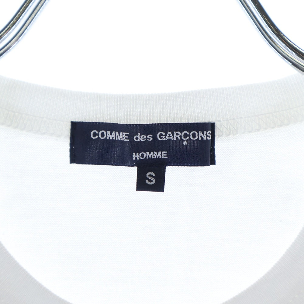 COMME des GARCONS HOMME(コムデギャルソンオム) 23SS AD2022 ポケットロゴTシャツ 長袖クルーネックカットソー ホワイト HK-T010