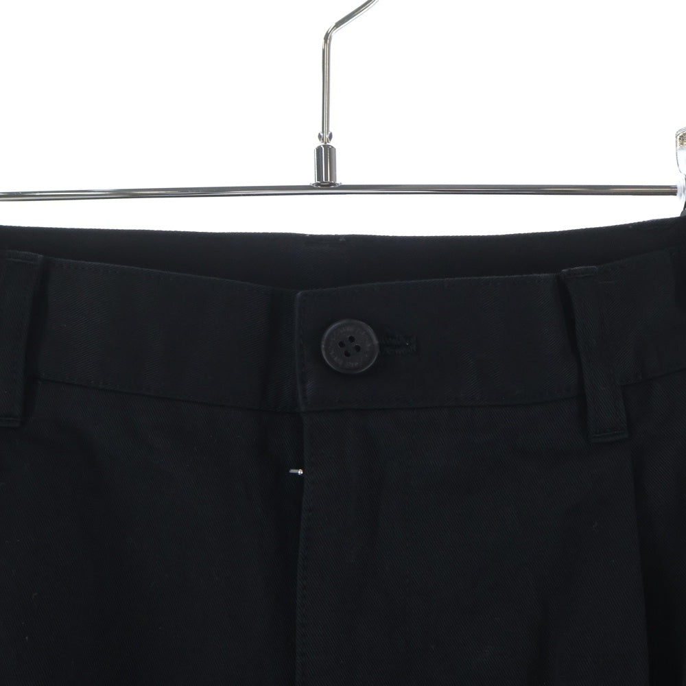 COMME des GARCONS HOMME(コムデギャルソンオム) 24SS AD2023 コットンリネンツイル 2タックスラックスパンツ ブラック HM-P022
