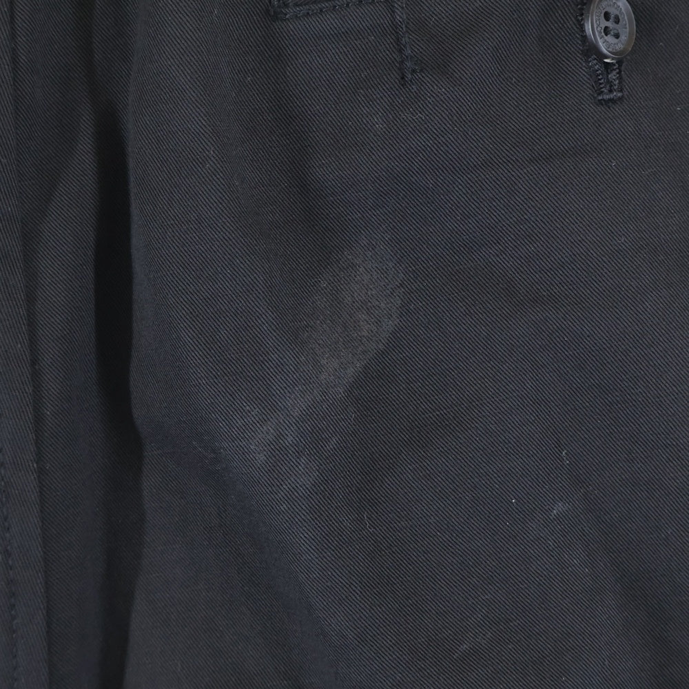 COMME des GARCONS HOMME(コムデギャルソンオム) 24SS AD2023 コットンリネンツイル 2タックスラックスパンツ ブラック HM-P022