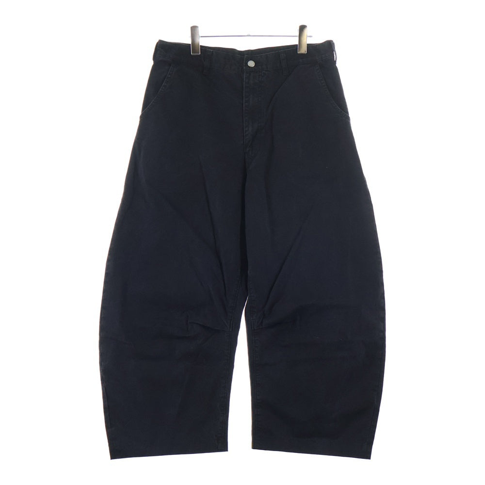 COMME des GARCONS HOMME(コムデギャルソンオム) 25AW AD2025 COTTON OXFORD DYED PANTS コットン オックスフォード ダイド ワイドパンツ ブラック HP-P008