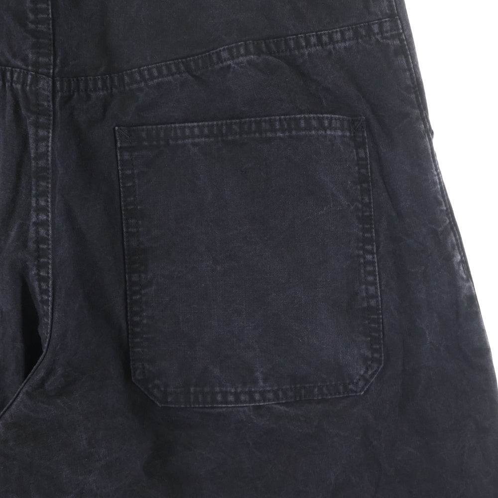 COMME des GARCONS HOMME(コムデギャルソンオム) 25AW AD2025 COTTON OXFORD DYED PANTS コットン オックスフォード ダイド ワイドパンツ ブラック HP-P008