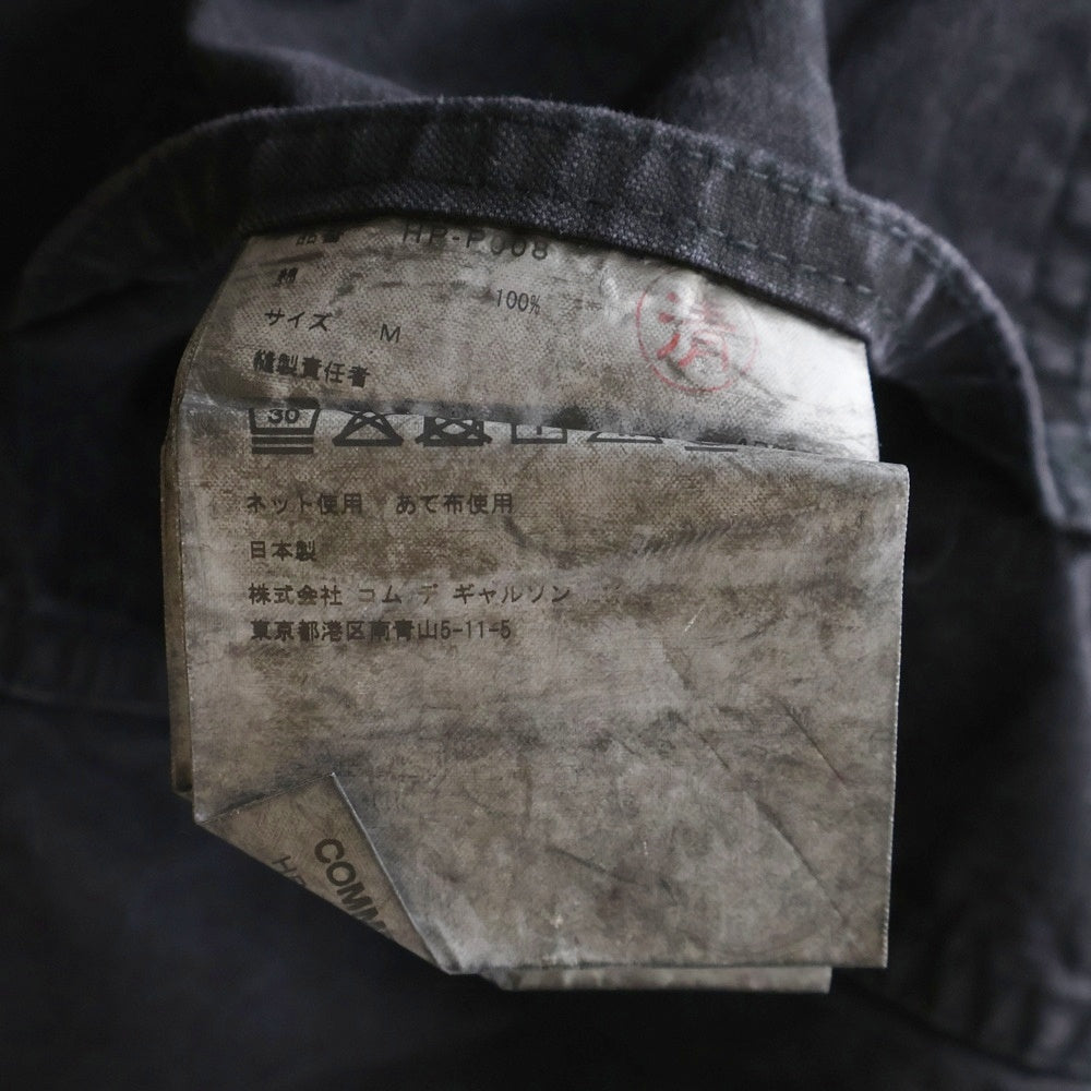 COMME des GARCONS HOMME(コムデギャルソンオム) 25AW AD2025 COTTON OXFORD DYED PANTS コットン オックスフォード ダイド ワイドパンツ ブラック HP-P008