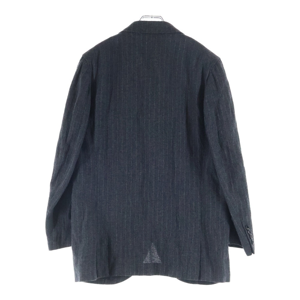 COMME des GARCONS HOMME DEUX(コムデギャルソン オムドゥ) 22AW AD2022 ウール混 ストライプ セットアップスーツ シングルテーラードジャケット スラックスパンツ グレー DJ-J025/DJ-P033