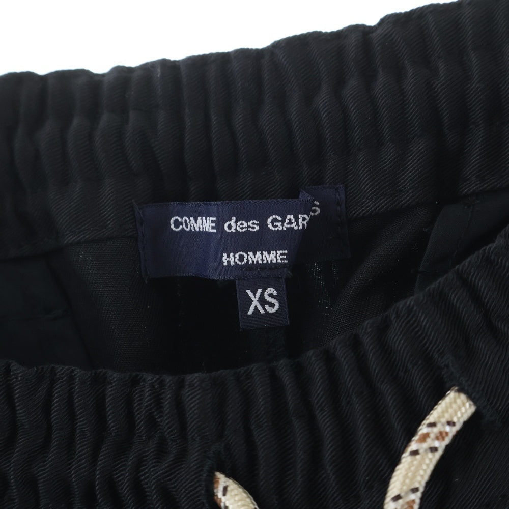 COMME des GARCONS HOMME(コムデギャルソンオム) 24SS AD2023 綿リネンツイル イージーパンツ ブラック HM-P005