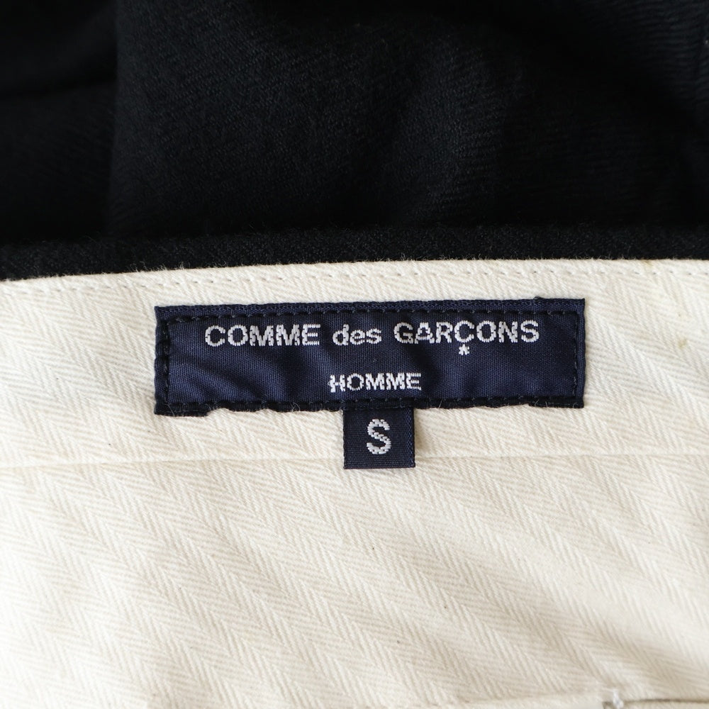 COMME des GARCONS HOMME(コムデギャルソンオム) 22AW AD2022 ウール テーパードスラックスパンツ ブラック HJ-P020