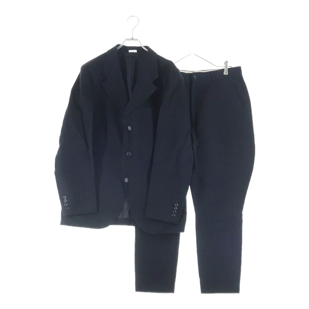 COMME des GARCONS HOMME DEUX(コムデギャルソン オムドゥ) 23SS AD2022 和紙混 セットアップスーツ 3Bテーラードジャケット テーパードスラックスパンツ ブラック DK-J052/DK-P053