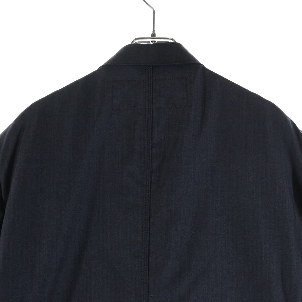 COMME des GARCONS HOMME(コムデギャルソンオム) 19SS AD2018 裏地ギンガムチェック ウール4Bテーラードコート グレー HC-C001